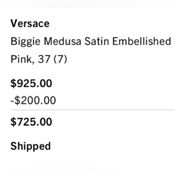 PFF ONLY 💕VERSACE Medusa Biggie Satin Platform Sandals size 37.5 (US 7) - Picture 16 of 16